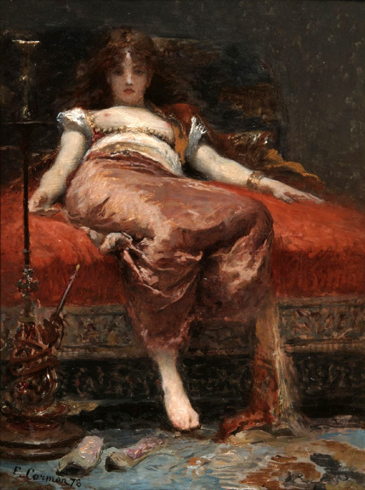femme au narguile